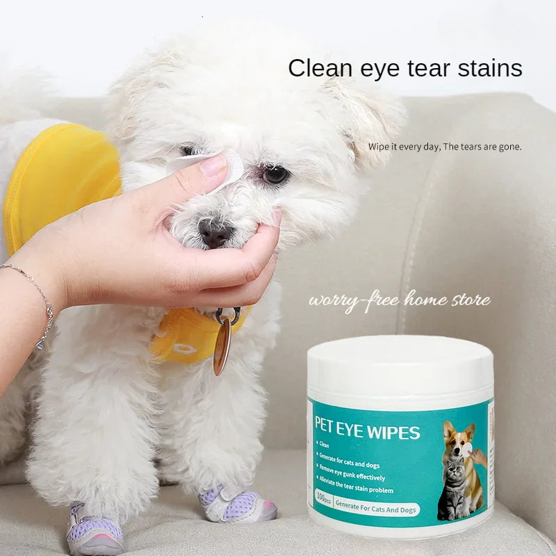 Wet Tissue Eye Tear Stain Remover Care Pet Cleaning Supplies Tartar Removal Clean Dogs Cats Eliminator Healthly Hygiene Products