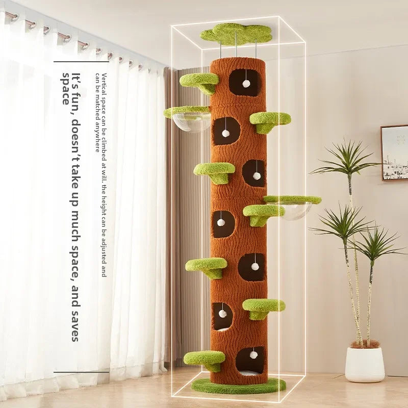 Cat climbing frame nest, cat tree integration, non-solid wood Tongtian pillar, fram toys products