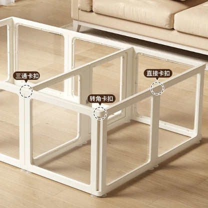 Pet Fence Fully Transparent Houses Acrylic Large Dog Fence Indoor Dog House.Large Space Dog Crate Double Suction Cup Design