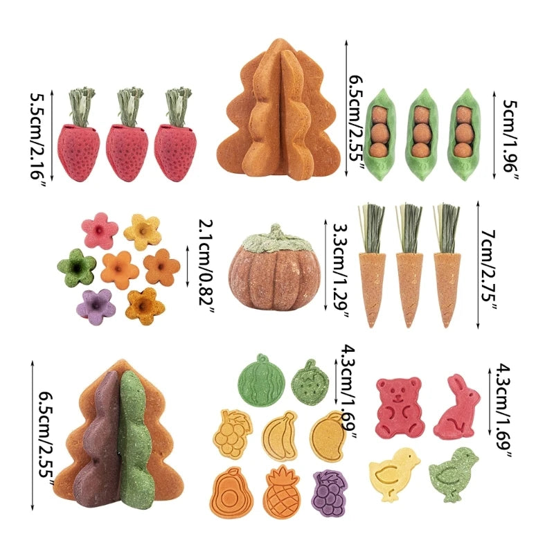 Guinea Pigs Hamster Rabbit Teeth Fruit Grinding Biscuit Small Pet Chew Toy Drop Shipping