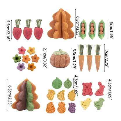 Guinea Pigs Hamster Rabbit Teeth Fruit Grinding Biscuit Small Pet Chew Toy Drop Shipping