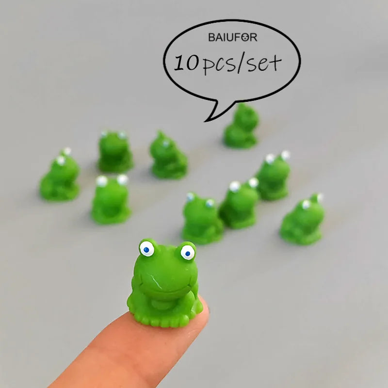 10PCS Dog Squirrel Fox Rabbit Sheep Duck Pig Cat Horse Frog Turtle Snake Koala Figurine Miniature Fairy Garden Decor Accessories