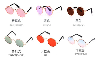 Handsome Pet Cat Glasses Eye-wear Retro Round Sunglasses for Small Dog Cat Pet Photos Props Accessories Pet Products