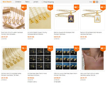 AZ 26 款字母項鍊和耳環首飾套裝字母吊墜鍊式字母媽媽禮物直銷