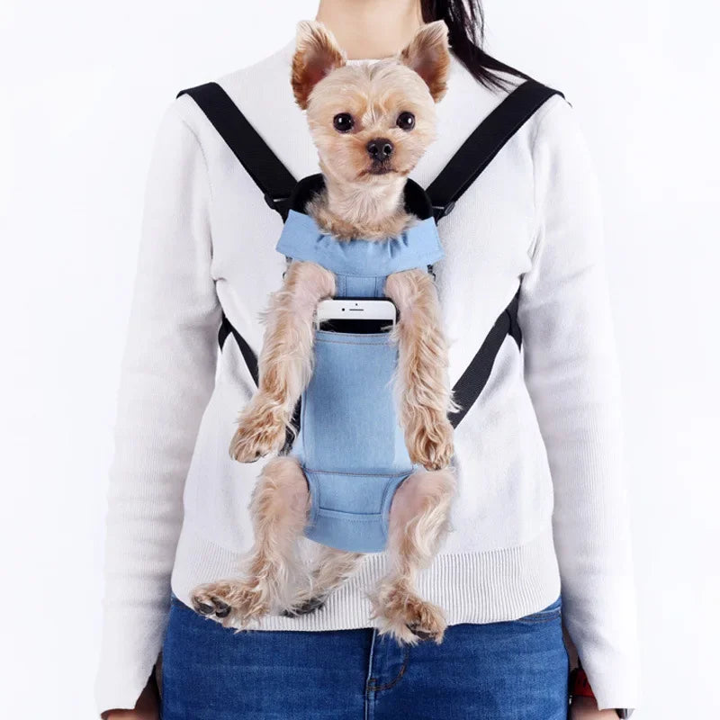 Denim Pet Dog Backpack Outdoor Travel Dog Cat Carrier Bag for Small Dogs Puppy Kedi Carring Bags Pets Products