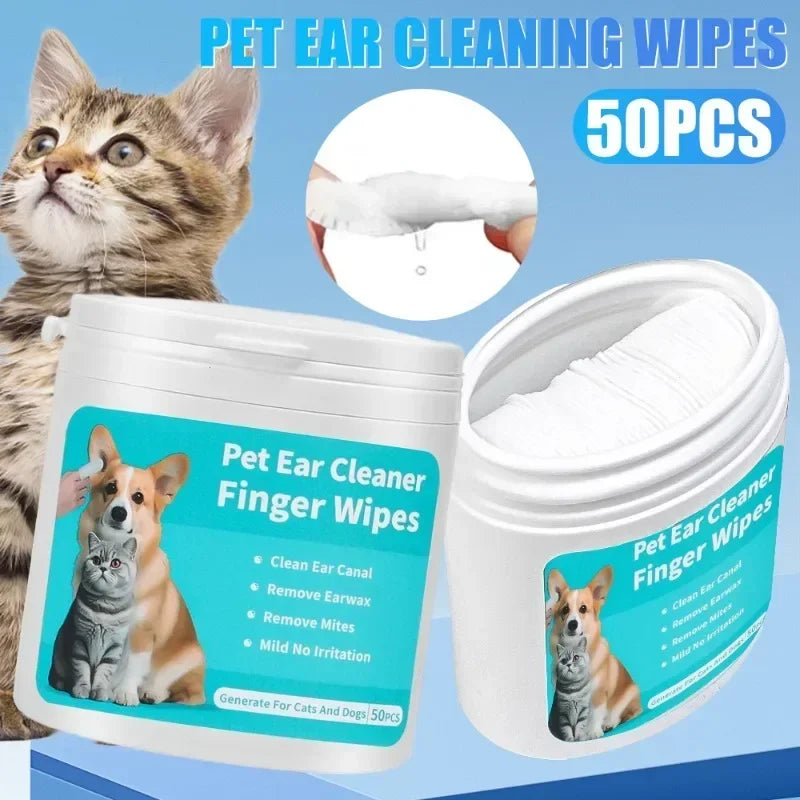 Pet Cleaning Wipes Disposable Eye Cleaning Wipes Teeth Ear Care Fingertips Cat Dog Mite Cleaning Fingertips Towels Pet Products