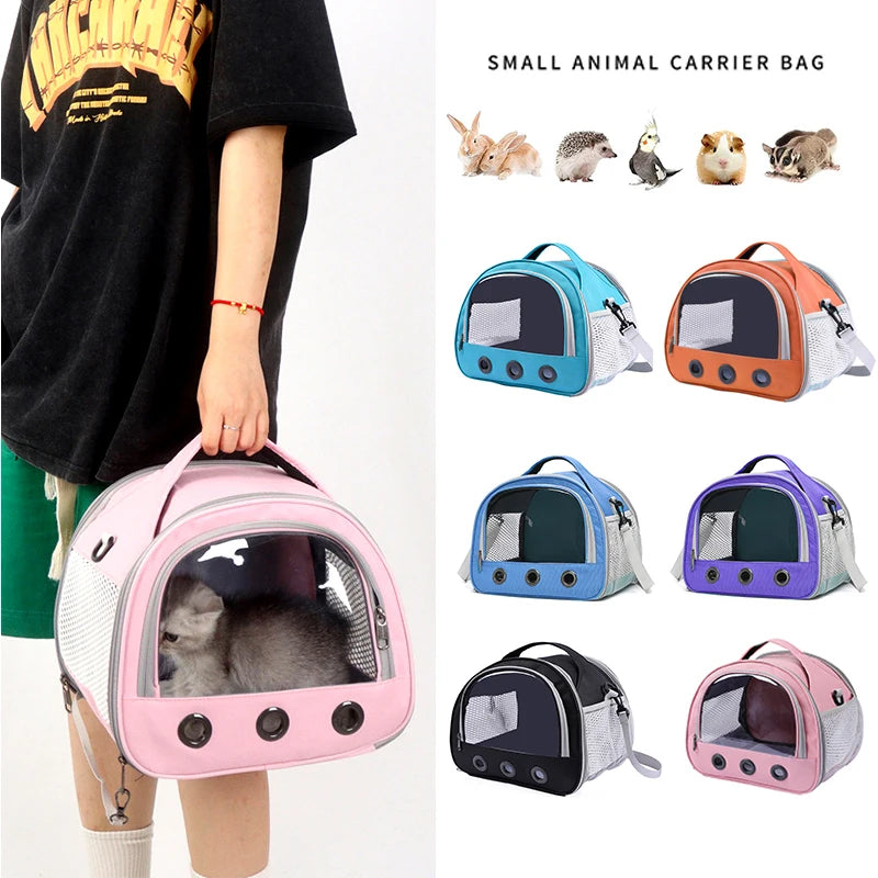 Portable Cat Dog Bird Rabbit Carrier Bag Pet Travel Bags Breathable Mesh Outdoor Tent Carrier Outgoing Pets Handbag