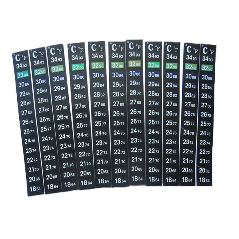 5Pcs/10Pcs Aquarium Fish Tank Strip Stick-on discolor Thermometer Sticker Adhesive Sticky Dual Scale Sticker Temperature Tools