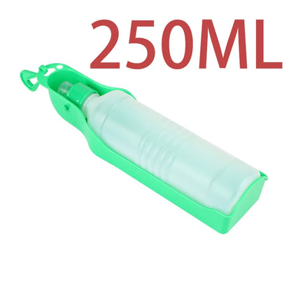 500ML Dog Water Bottle Folding Drinker Plastic Portable Water Bottle Pets Outdoor Travel Drinking Water Feeder Bowl for Dogs