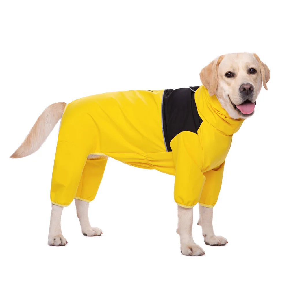 Medium And Large Dog Raincoat Labrador Golden Retriever Shiba Lnu Four Feet Waterproof Dog Clothes Anti Storm Coat Pet Raincoat