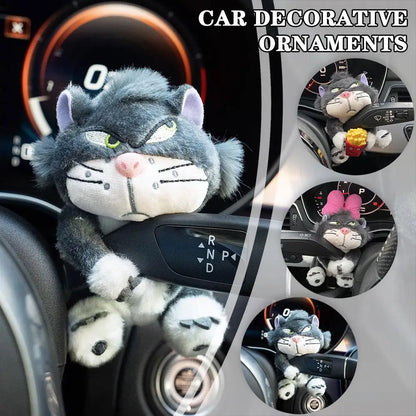 Cute Cat Plush Doll Creative Gift Car Windshield Wiper Decorations Home Decoration Accessories Home Desk Ornament