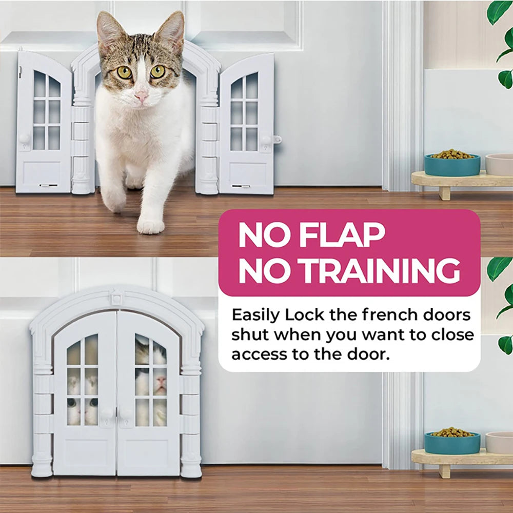New Cat and Dog House, Cat Door, Dog Hole, No Flip Cover, Door Block, Pet Door, French Cat Door