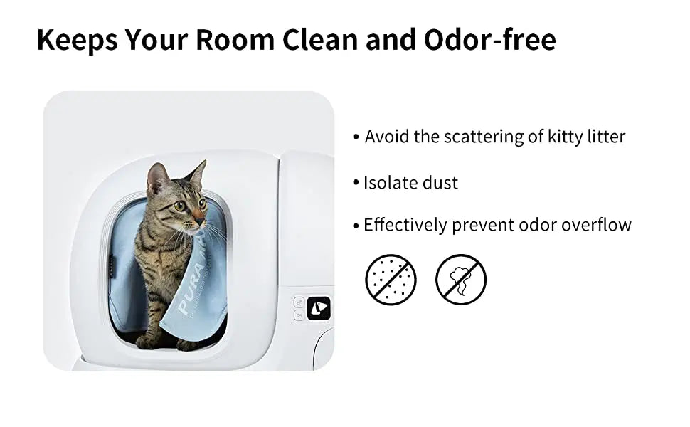 PETKIT Cat Litter Box Automatic Toilet Magnetic Suction Dust Proof Door Curtain To Reduce Sand for PURA MAX Sandbox Accessories