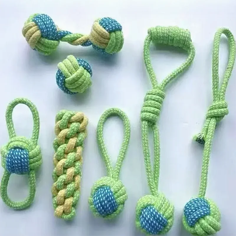 Wint Dog Cotton Rope For Relieving Boredom Grinding Toys Iarge And Medium-Sized Puppy Toys Dog nteractive Anti Bite Tug of War