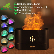 KINSCOTER 香薰機空氣加濕器超音波冷霧器煙霧機 LED 精油火焰燈擴散器