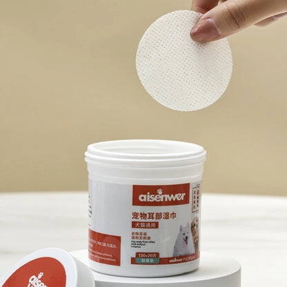 Pet Eye & Ear Cleaning Wipes for Dogs & Cats – Safe & Soft