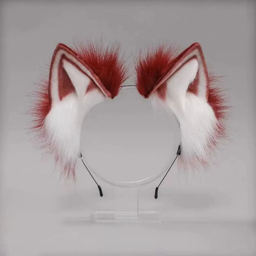 Cute Cat Ears Headband Plush Animal Hair Band Halloween Party Hair Hoops Womens Anime Cosplay Headwear Fancy Props Hair Ornament
