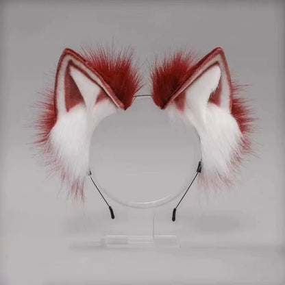 Cute Cat Ears Headband Plush Animal Hair Band Halloween Party Hair Hoops Womens Anime Cosplay Headwear Fancy Props Hair Ornament
