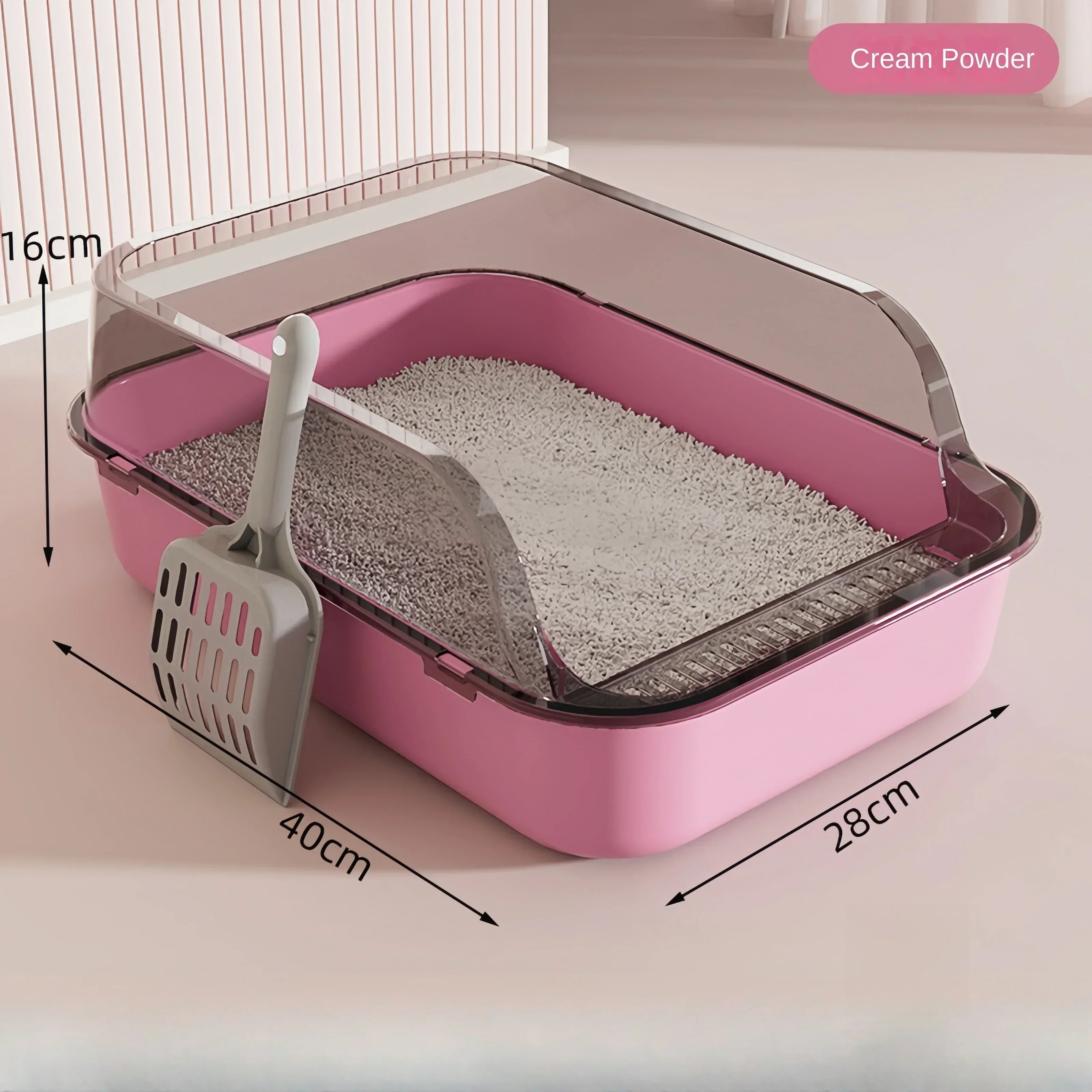 Open Cat Litter Box for Cats  Easy Cleaning Installation Cat Toilet Cleaning Cats Litter Pan with Litter Scoop Cat Supplies