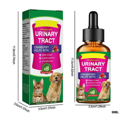 Pet UTI 60ml Powerful Cat Bladder Drops For Urinary Tract Care Multifunctional Cranberry Dog & Cat UTI