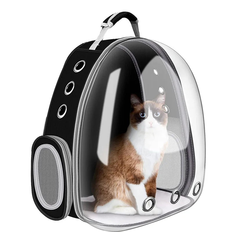 1Pcs Cat Bag Breathable Portable Pet Carrier Bag Outdoor Travel Backpack for Cat and Dog Transparent Pet Backpack Space Capsule