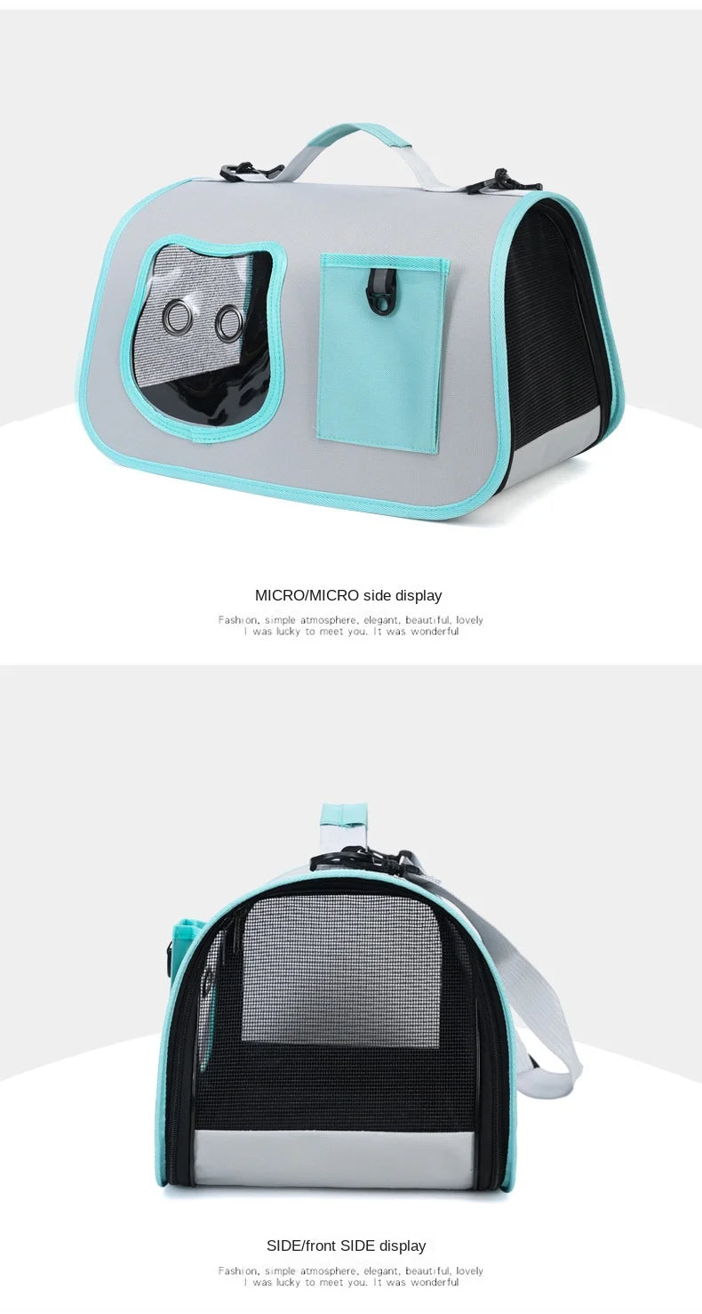 Cat Bag Portable Dog Tote Bag Breathable Backpack Carrier Small Dog Foldable Cat Carrier Large Space Travel Transport Bag