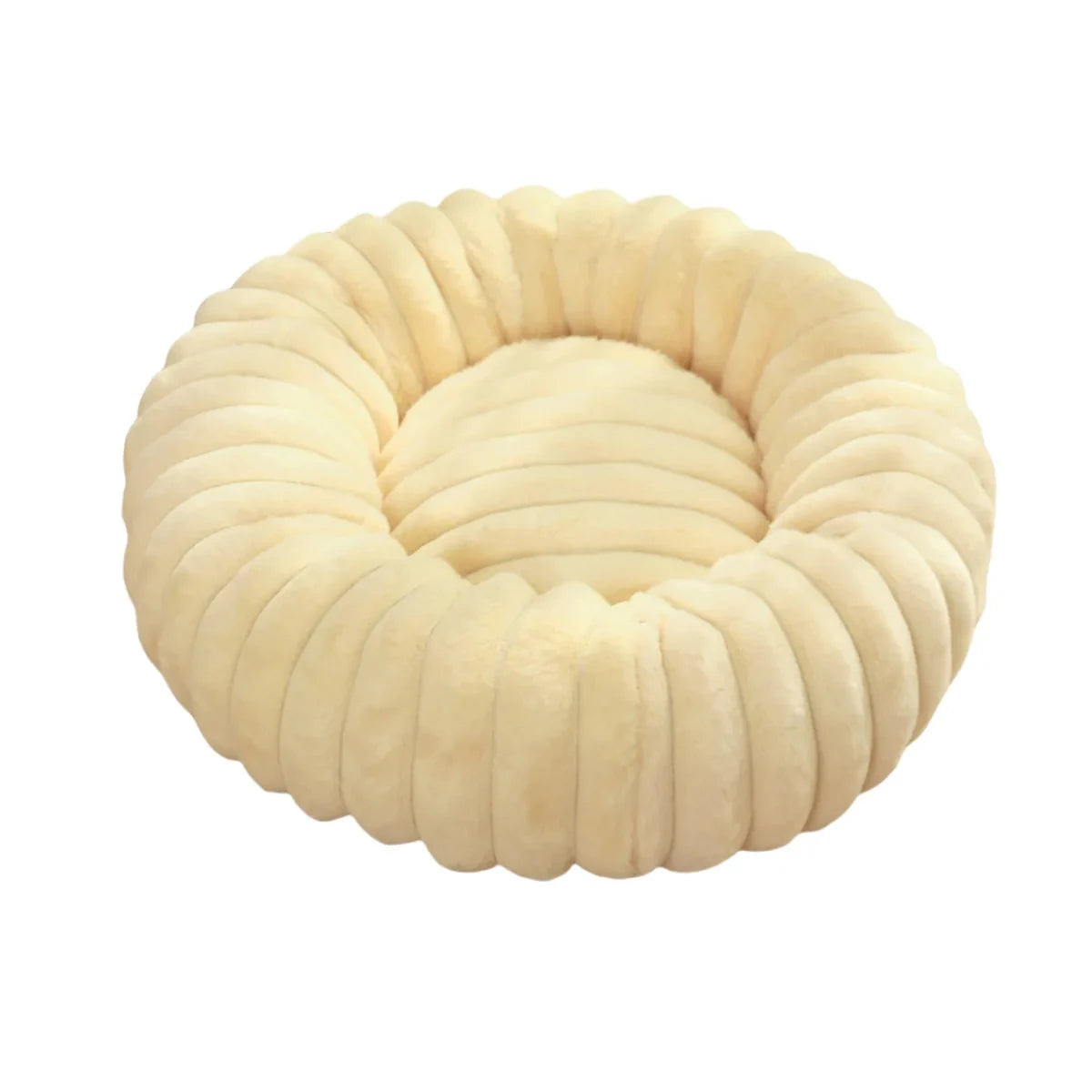 Round Plush Dog Bed for Medium Pets, Winter Soft Nest