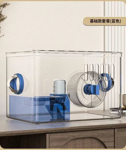Hamster cage Luxury Grand Villa Transparent acrylic Gold silk Bear Dutch Pig two layer multi-layer combination hamster supplies