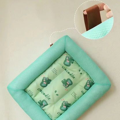 MADDEN  Summer Cooling Pet Cat Bed Cushion Ice Pad Dog Sleeping Square Mat for Puppy Dogs Cats Pet Kennel Top Quality Cool Cold