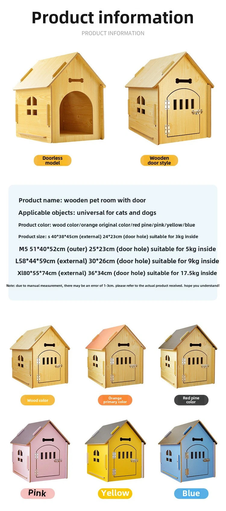 Pet House Large Space All-season Universal Removable Easy To Install Ventilation and Breathable Strong and Durable Pet Villa