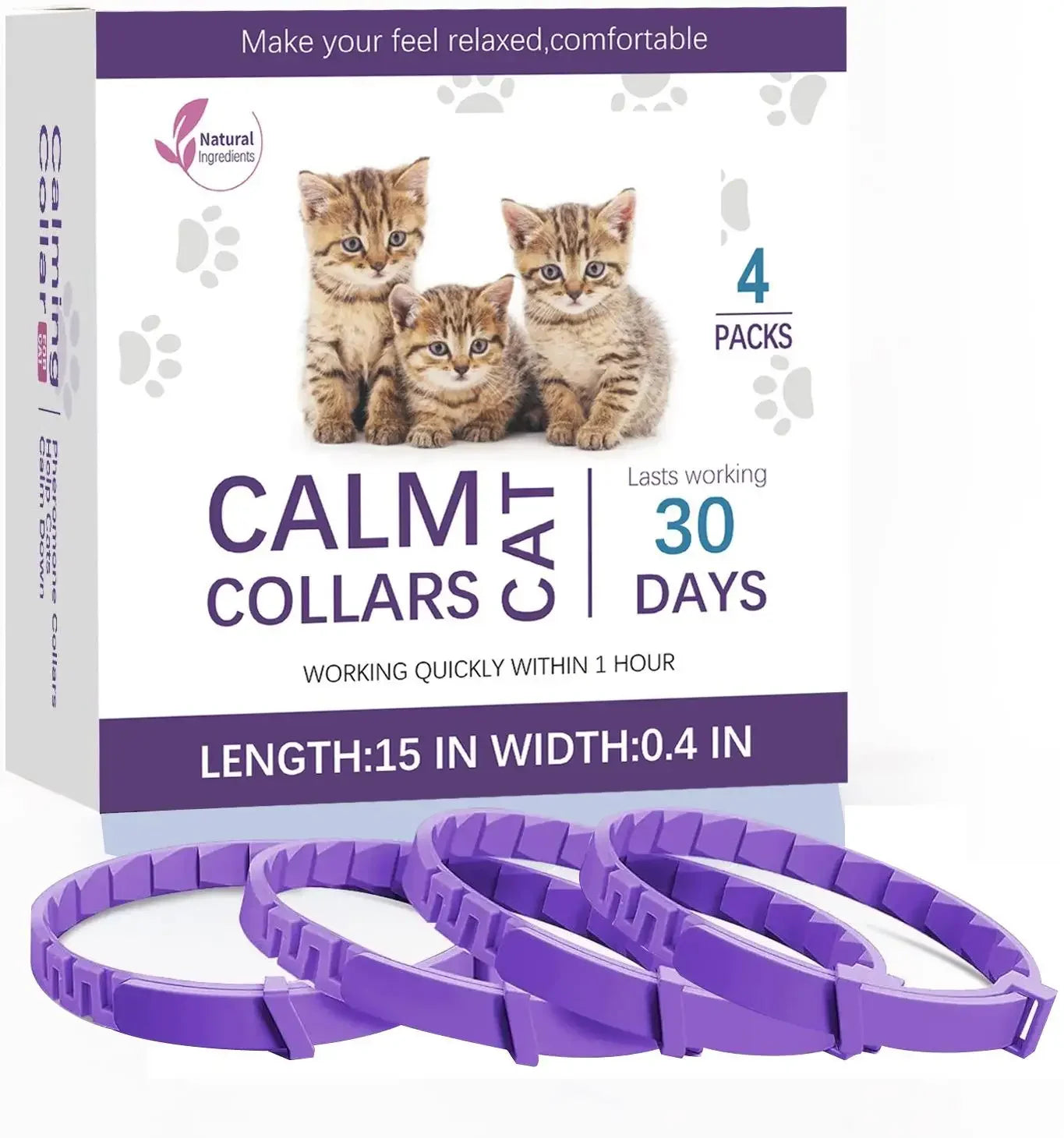 Pet Calming Collar for Cats & Dogs – Lavender & Chamomile