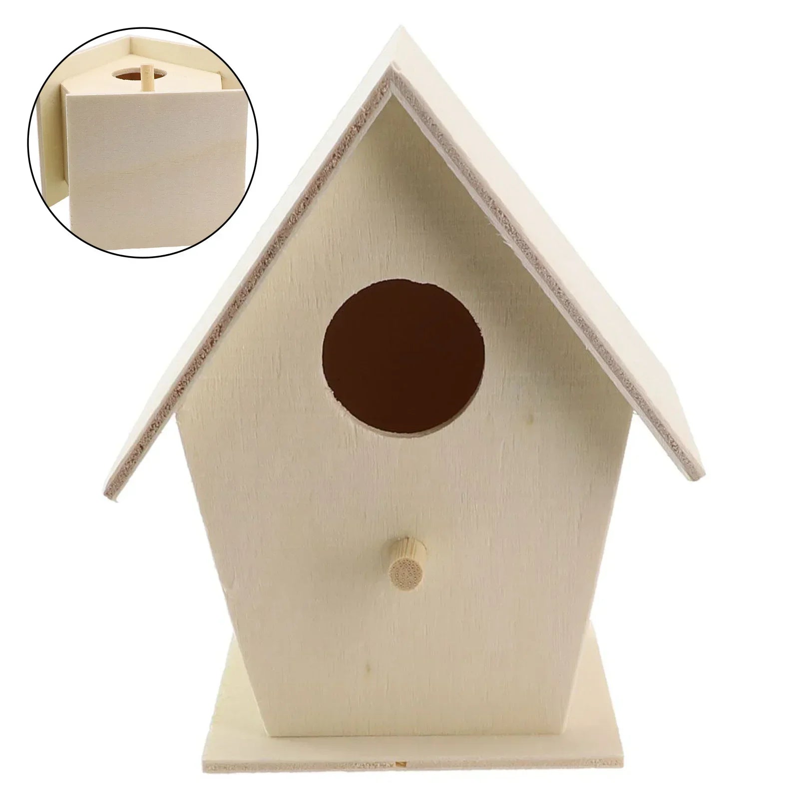 1pcs Wooden Bird House Nest Dox Nest House Bird  Craft Box Wooden Birdhouse Decoration For Home Garden DIY Supplies