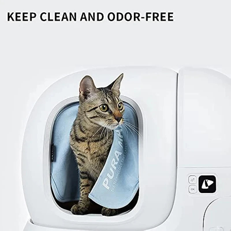 Original PETKIT Magnetic Dustproof Curtain Exclusive PURA MAX Self-Cleaning Litter Box Cat Toilet Accessories Gatos Productos