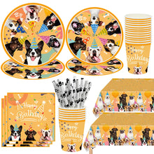 Dog Birthday Party Supplies Pet Dog Disposable Tableware Paper Plates Napkins Cups Puppy Birthday Party Baby Shower Decorations