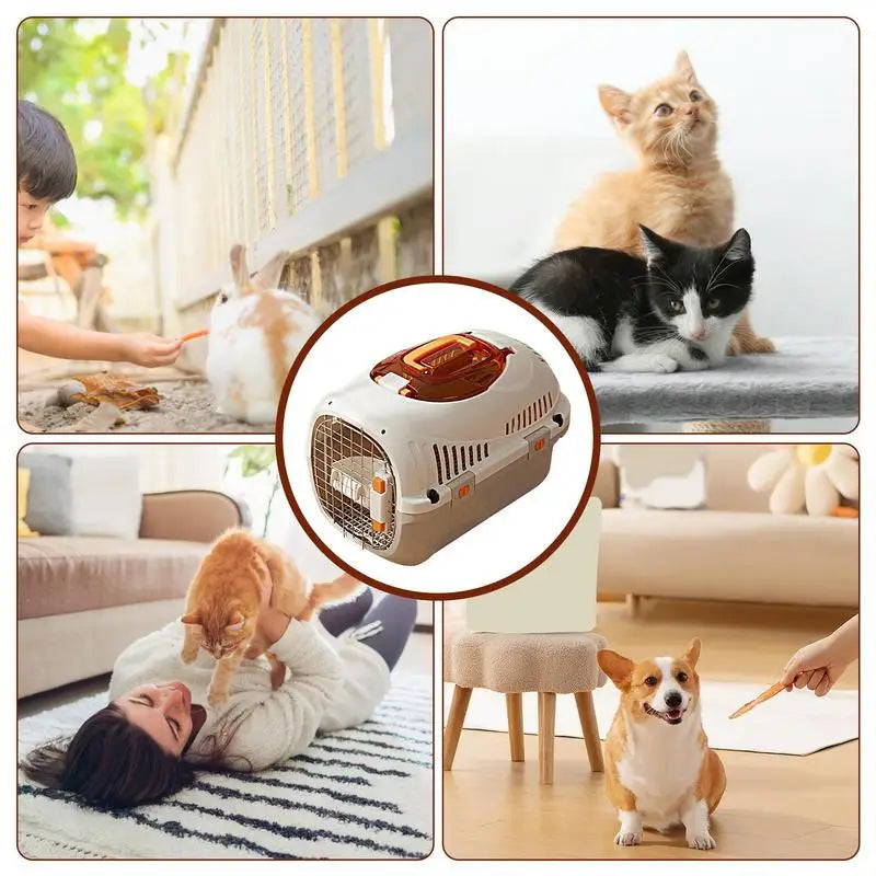 Portable Cat Cage Car Transport Carry Cage Car Transport Carry Cage Cats Pet Travel Carrier Portable Pet Travel Carrier For