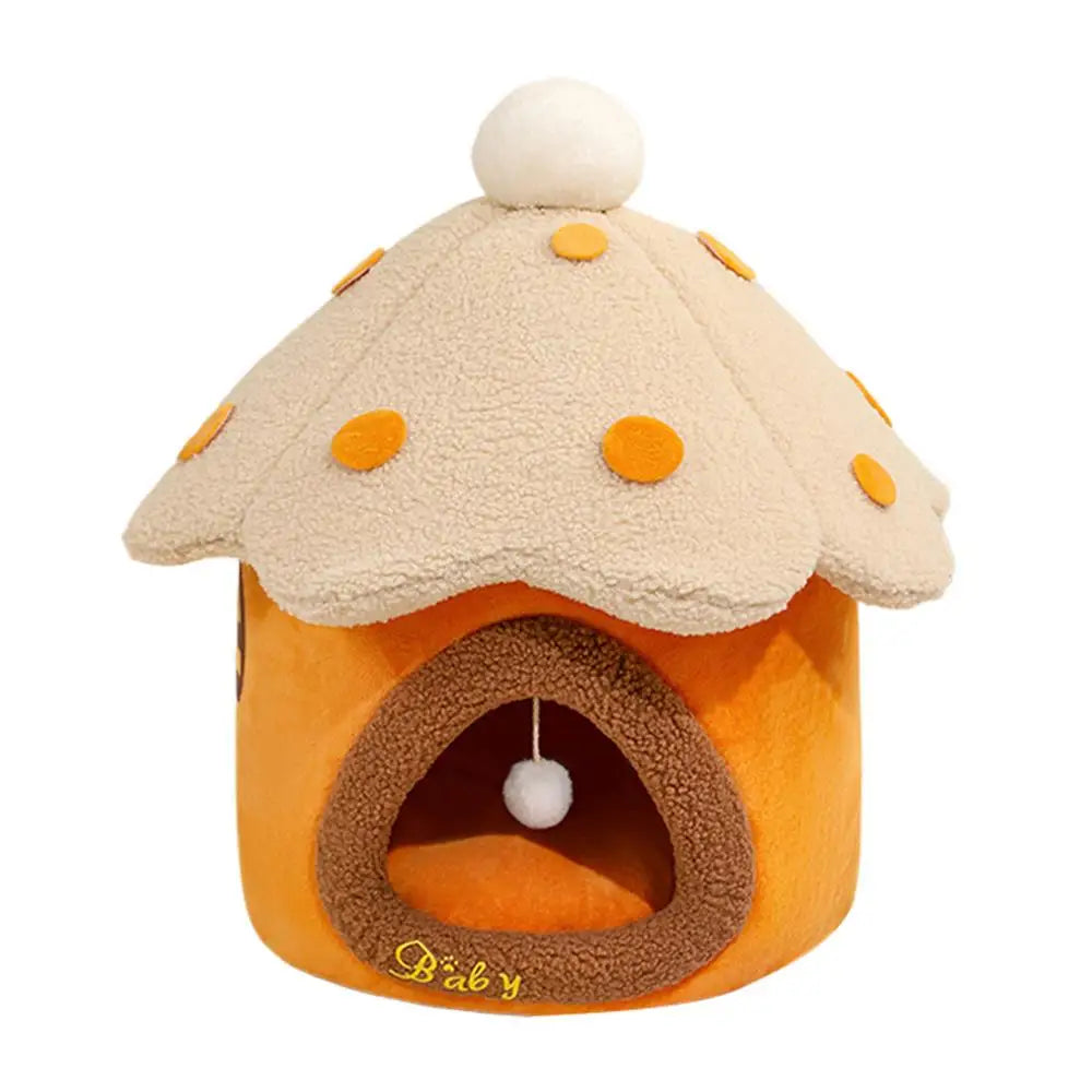 Creative Cat Tunnel Winter Pet Bed Warm Cat Hole Toy Sleeping House Training Props Shelter Cat Tunnel with Ball Cat Bed Nest Toy