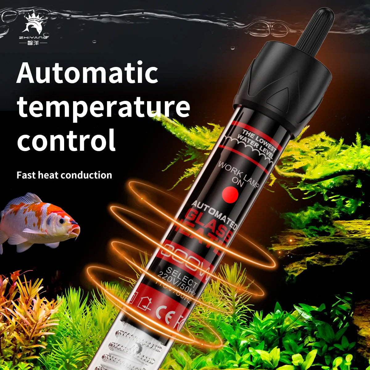 220v Adjustable Temperature Thermostat Heater Rod 25W/ 50W/ 100W/ 200W/ 300W Submersible Aquarium Fish Tank Water Heat