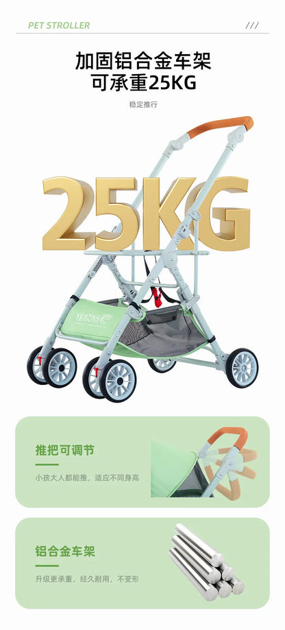 Detachable Pet Cart Detachable One Car Three-purpose Universal Pet Cart for Cats and Dogs