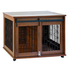 Luxury Wooden Dog Crate with Doors for Small Animals