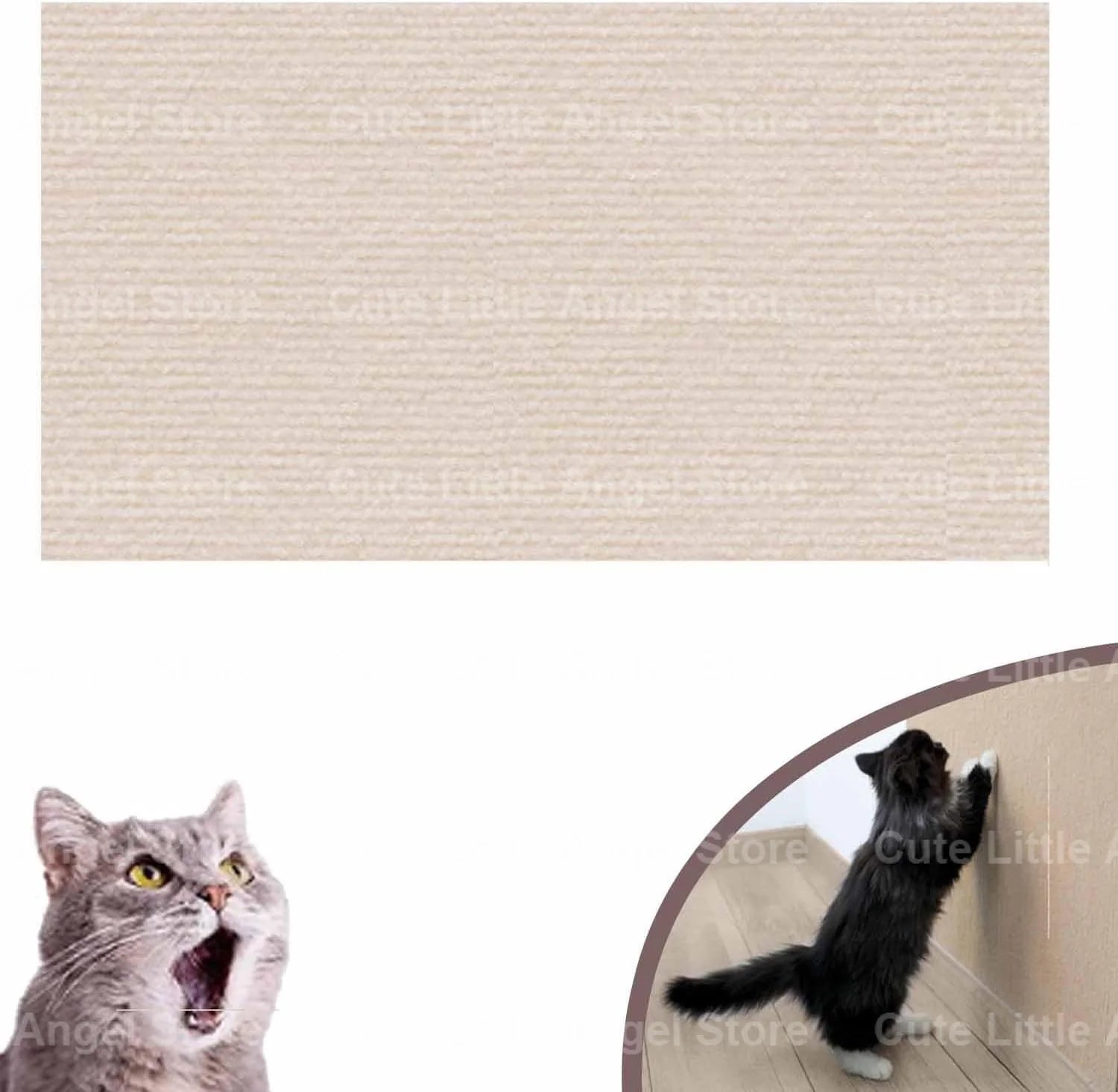 Self-Adhesive Carpet Cats Scratch Board Wall Anti Cat Scratch Sofa Diy Cats Scratch Board Sofa Protection Paws Sharpen Trimmable