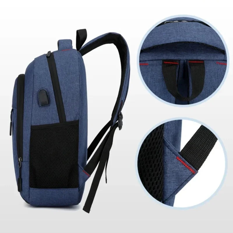 Multifunctional Backpack for Commuting Simple and Stylish Backpack Large Capacity Business Travel with USB Student Computer Bag