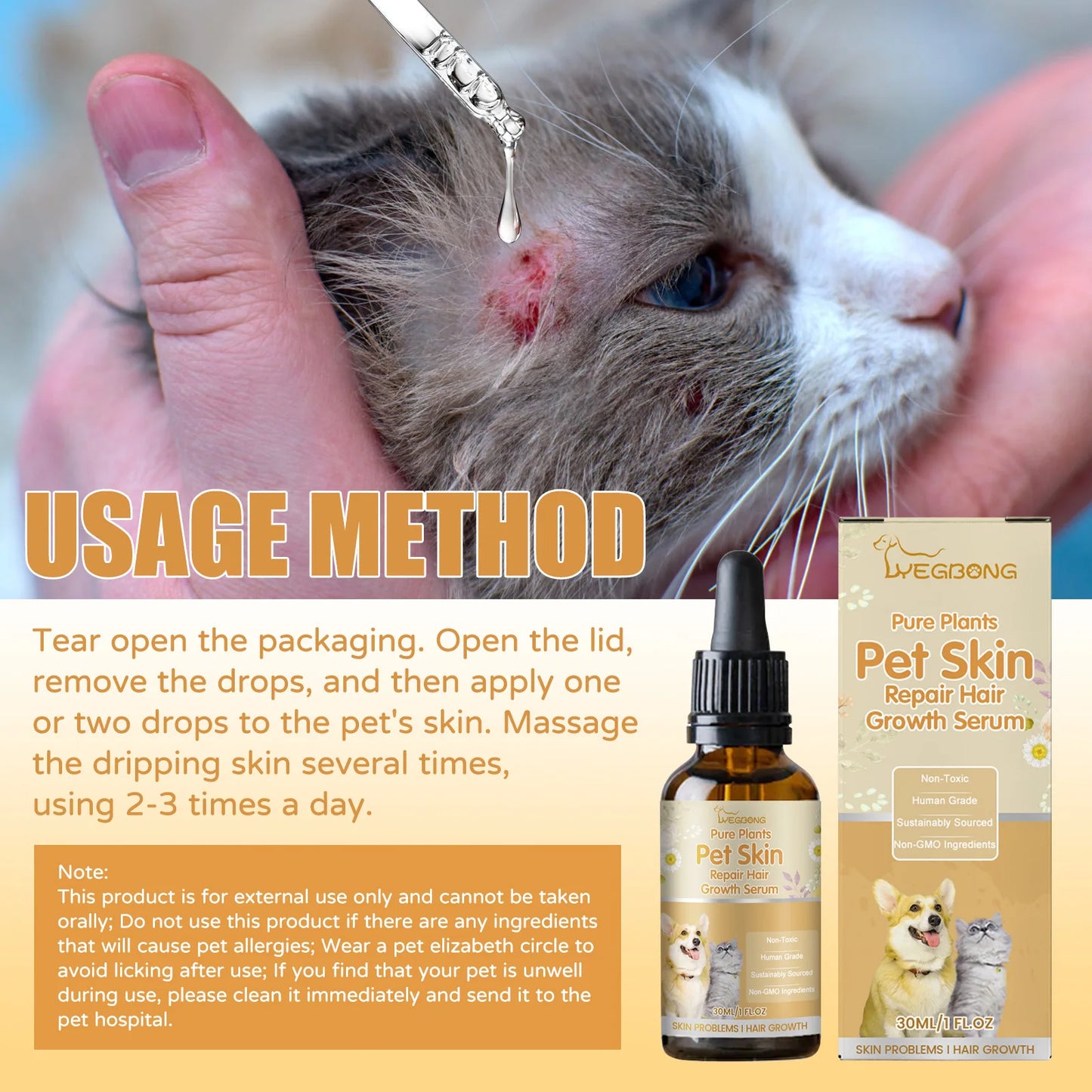 Pet Moss Essence Anti-Itch Anti-flea Mites Ticks Spray For Cat And Dog Skin Problems Pet Healthy Care