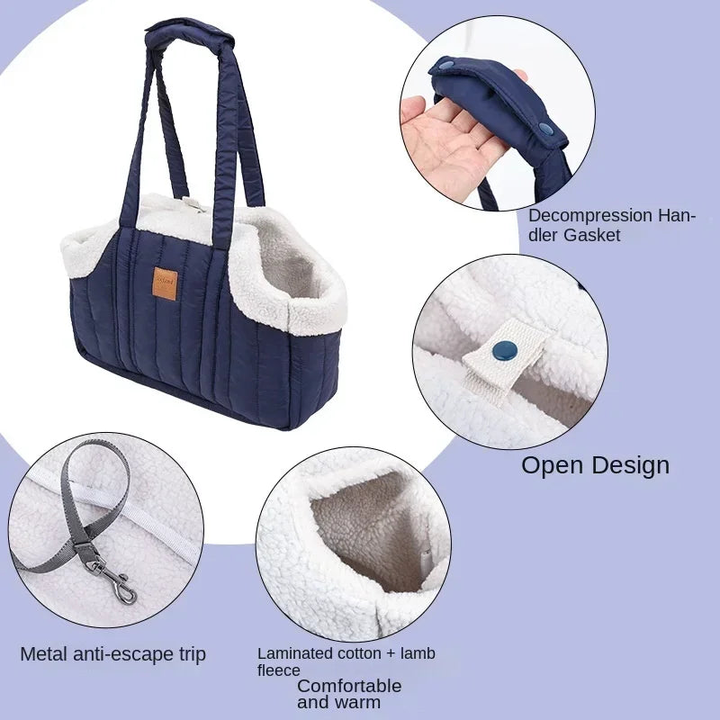 Travel Pet Carrier Portable Dog Cat Tote Bag Stylish and Lightweight Pets Carrying Bag for Driving Going Out Walking Traveling