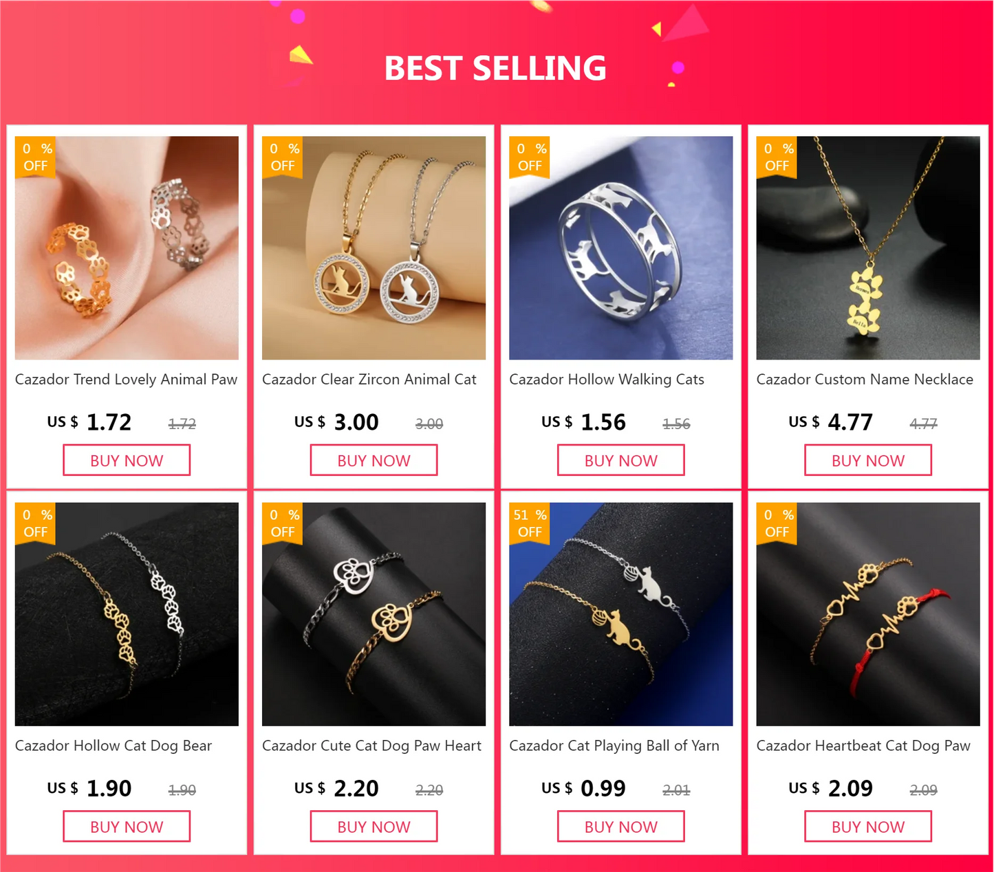 Cazador Cute Cat Kitten Crescent Moon Earrings for Women 2024 Stainless Steel Filigree Drop Earrings Jewelry Birthday Gift 2024