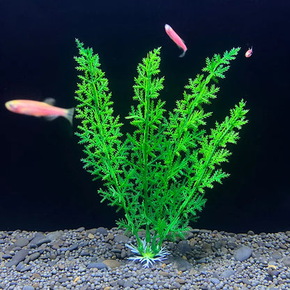 7.08 吋魚缸仿真植物水族箱人造裝飾植物擺飾水草魚缸塑膠裝飾 18 厘米