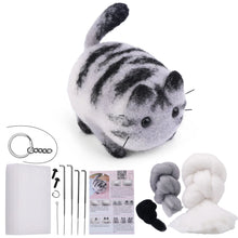 KRABALL Non-Finished Dog Cat Handmade Wool Felting Material Package For Doll Making Toy DIY Child Gift Needle Felting Tool Kit
