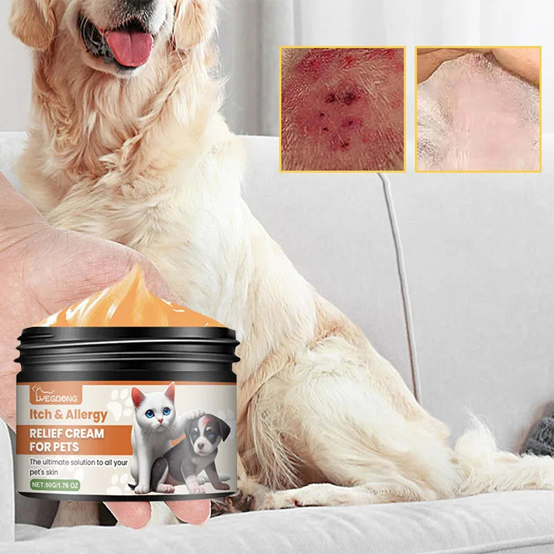 Pet Antiitch Antiallergic Cream,Herbal Extraction Relieve Animal Itching By Allergy & Bite