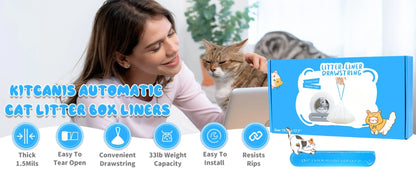 Extra-Thick Cat Litter Bags for Automatic Litter Box Cat Litter Box Liners for MeoWant/catlink/Tonepie Katzentoilette Müllbeutel