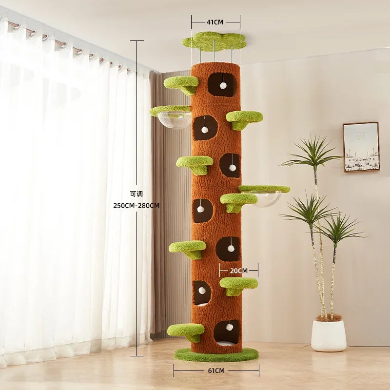 Cat climbing frame nest, cat tree integration, non-solid wood Tongtian pillar, fram toys products