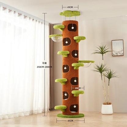 Cat climbing frame nest, cat tree integration, non-solid wood Tongtian pillar, fram toys products